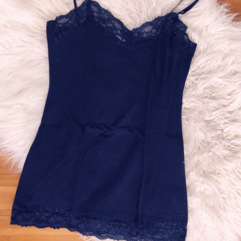 Navy Blue lace tank top